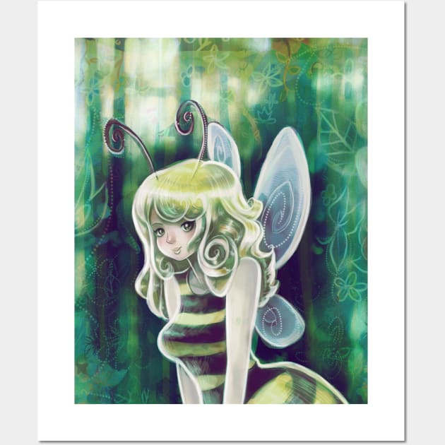 Bee Fairy Wall Art by saradaboru